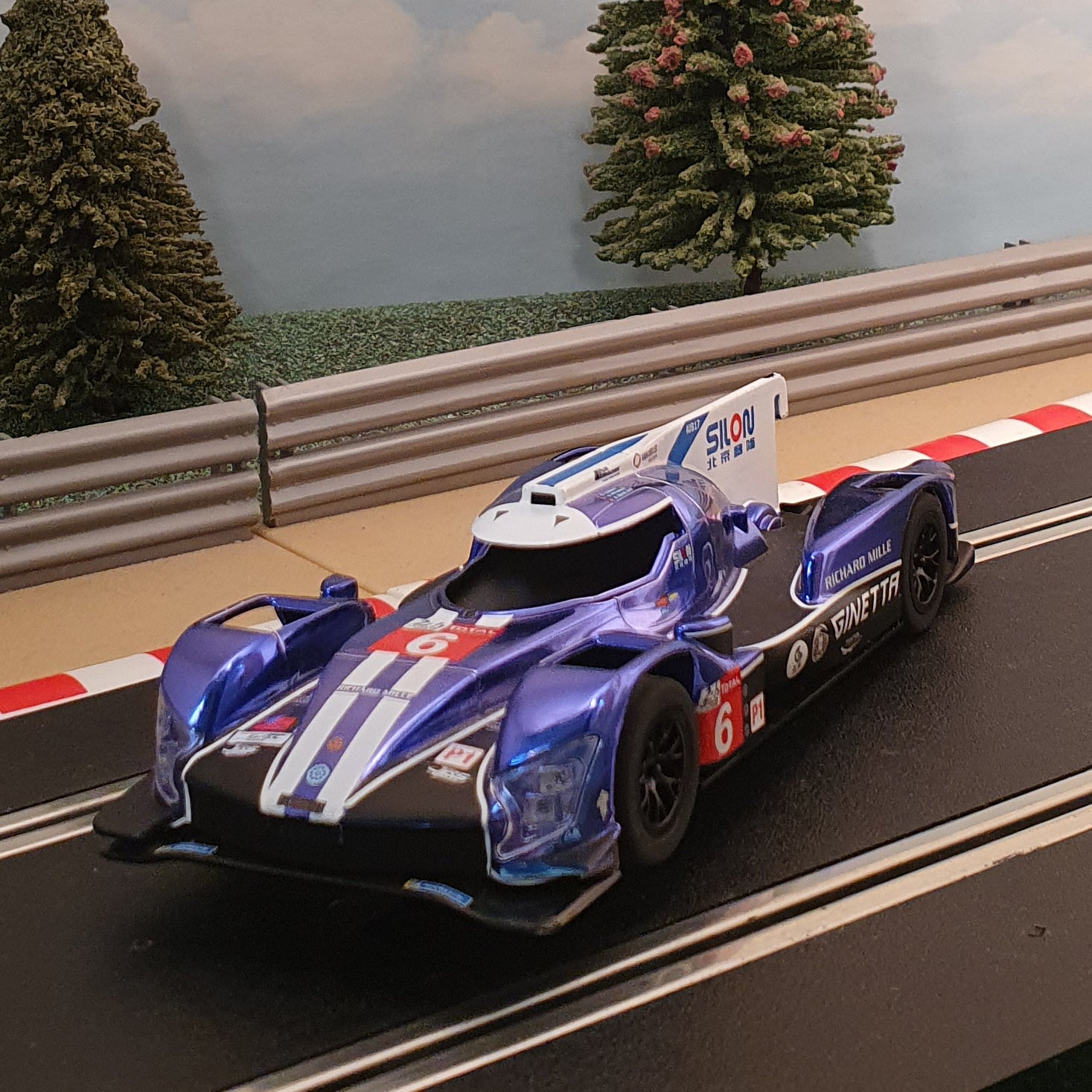 Scalextric 1:32 Car - Blue Ginetta G60 LMP1 Le Mans #6 *LIGHTS* #WS