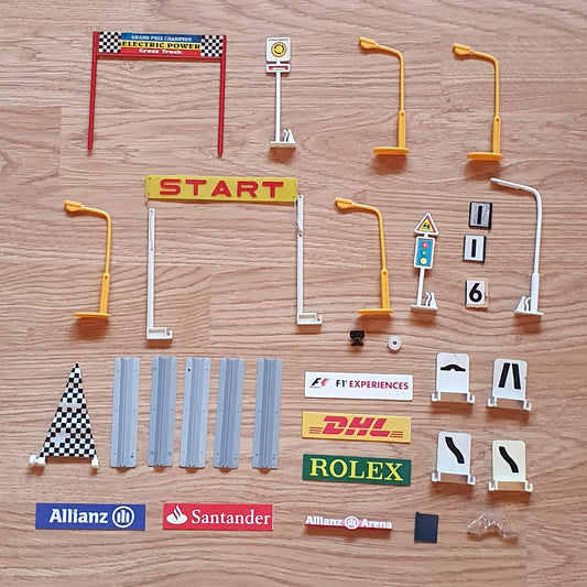 Scalextric 1:32 Signs incl A213 & Chequered Flag - Job Lot Bundle