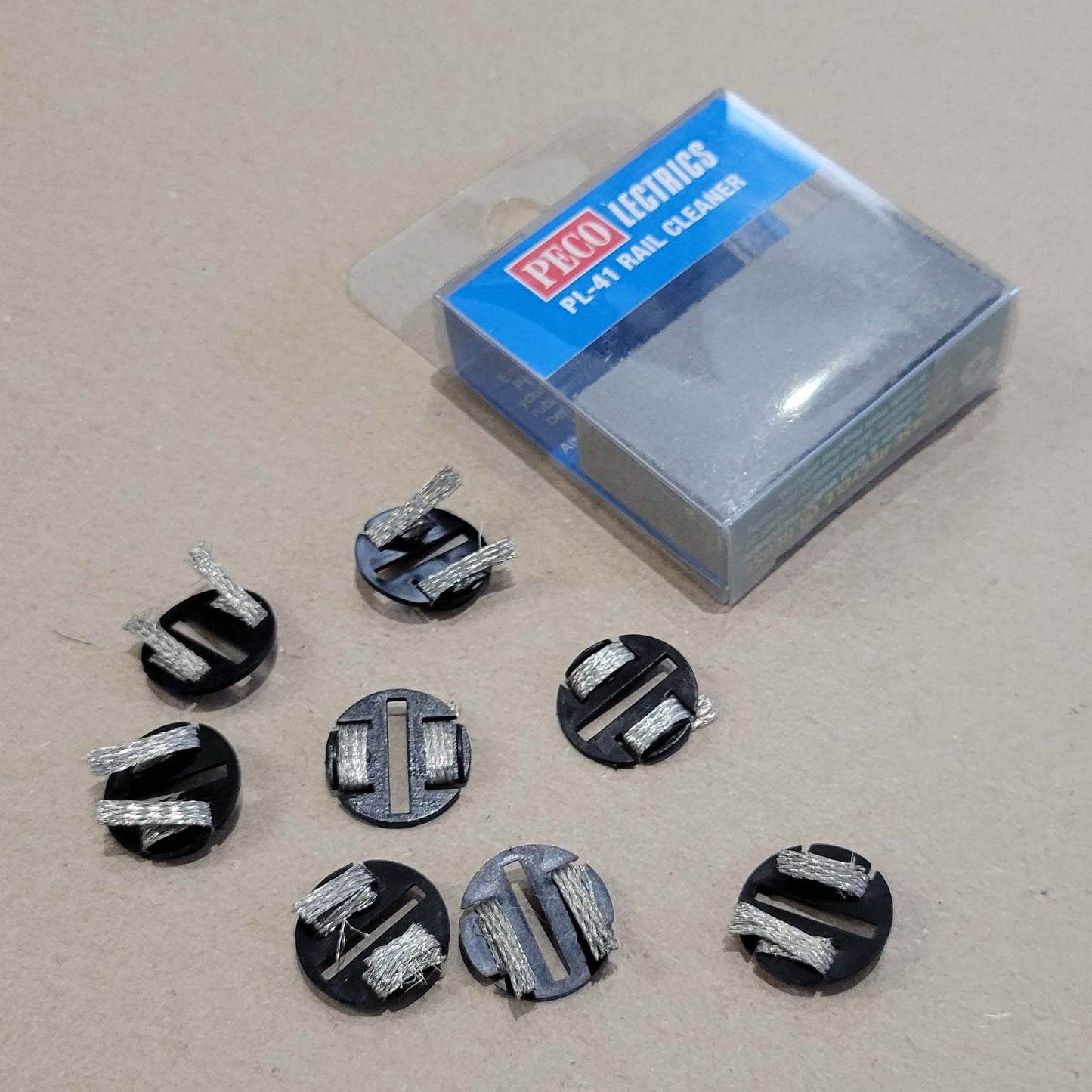 Scalextric Sport C8329 Pickup Plates Braids x8 & PECO PL-41 Rail Cleaner Rubber