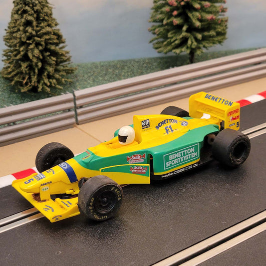 Scalextric 1:32 Car - C143 Green & Yellow F1 Ford Benetton B193 #5 - Action Slot Racing