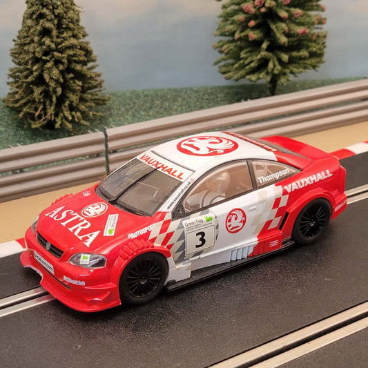Scalextric 1:32 Car - C2528 Red / White DTM Opel V8 Coupe #3 *LIGHTS* #Z