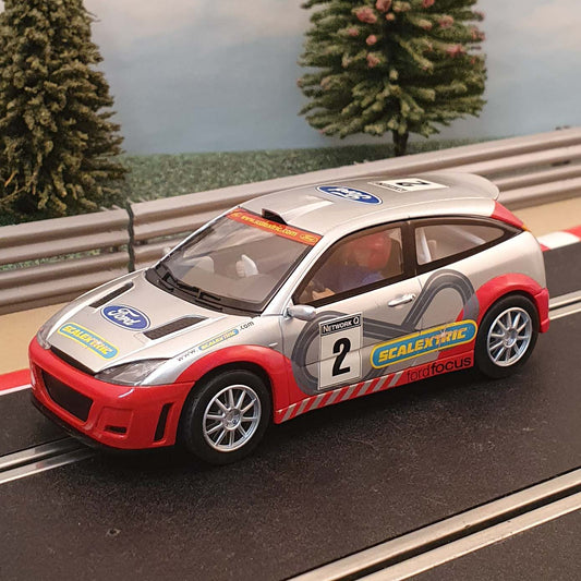 Scalextric 1:32 Car - Red & Silver Ford Focus Rally WRC #2 #AA