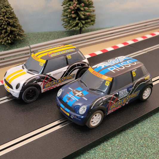 Scalextric 1:32 Cars  C3563 BMW Mini Cooper RUSC #5 Norman C3400 #15 Mortimer #M
