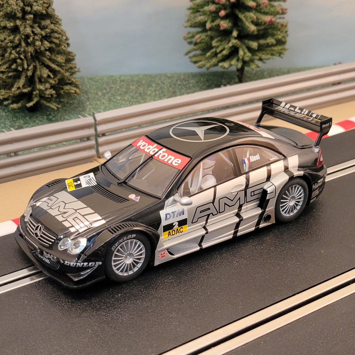Scalextric 1:32 Car - C2392 Black Mercedes CLK DTM *LIGHTS* #2 #Z