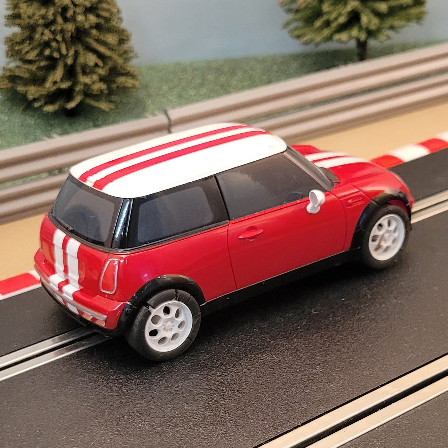 Scalextric 1:32 Car - Red BMW Mini Cooper With Red Stripes #CT