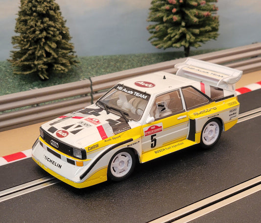 Scalextric 1:32 Car - C3410 Audi Sport Quattro #5 1985 San Remo W.Rohl*LIGHTS*J