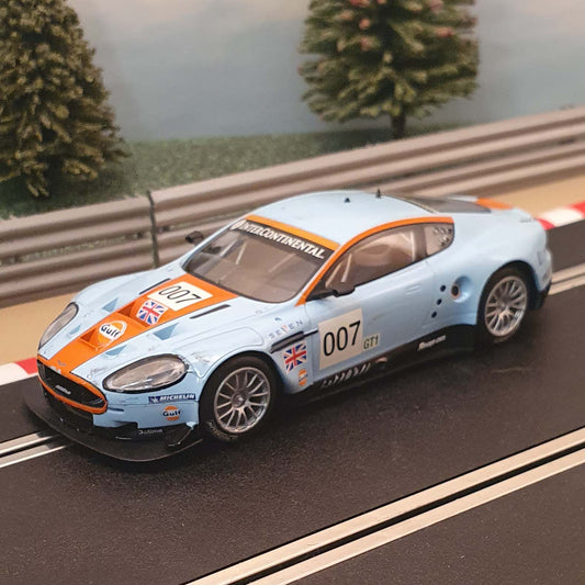 Scalextric 1:32 Car - C2960 Aston Martin DBR9 Gulf #007 *LIGHTS* #Q
