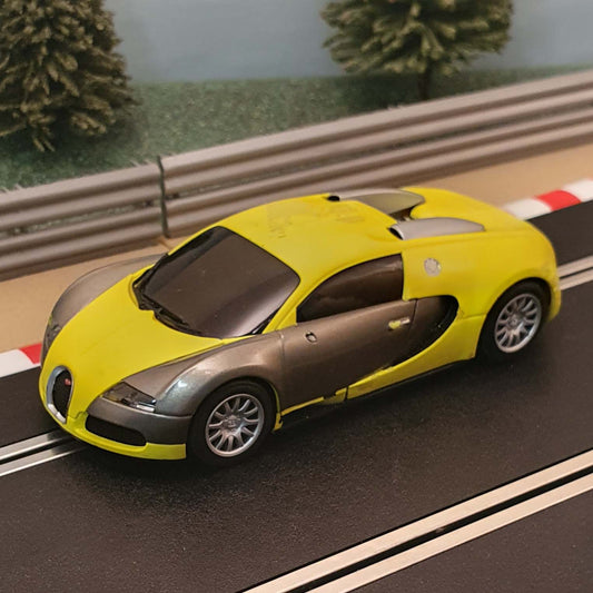 Scalextric 1:32 Car - Yellow Bugatti Veyron #K