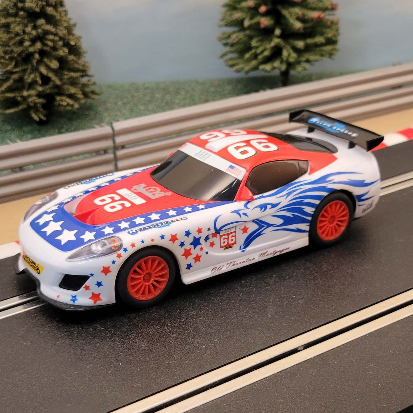 Scalextric 1:32 Car - C1361 Red White Blue American GT Lightning USA #66