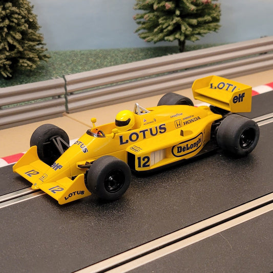 Scalextric 1:32 Car - C4251 Yellow Lotus 99T Monaco GP 1987 F1 Senna #12 #E