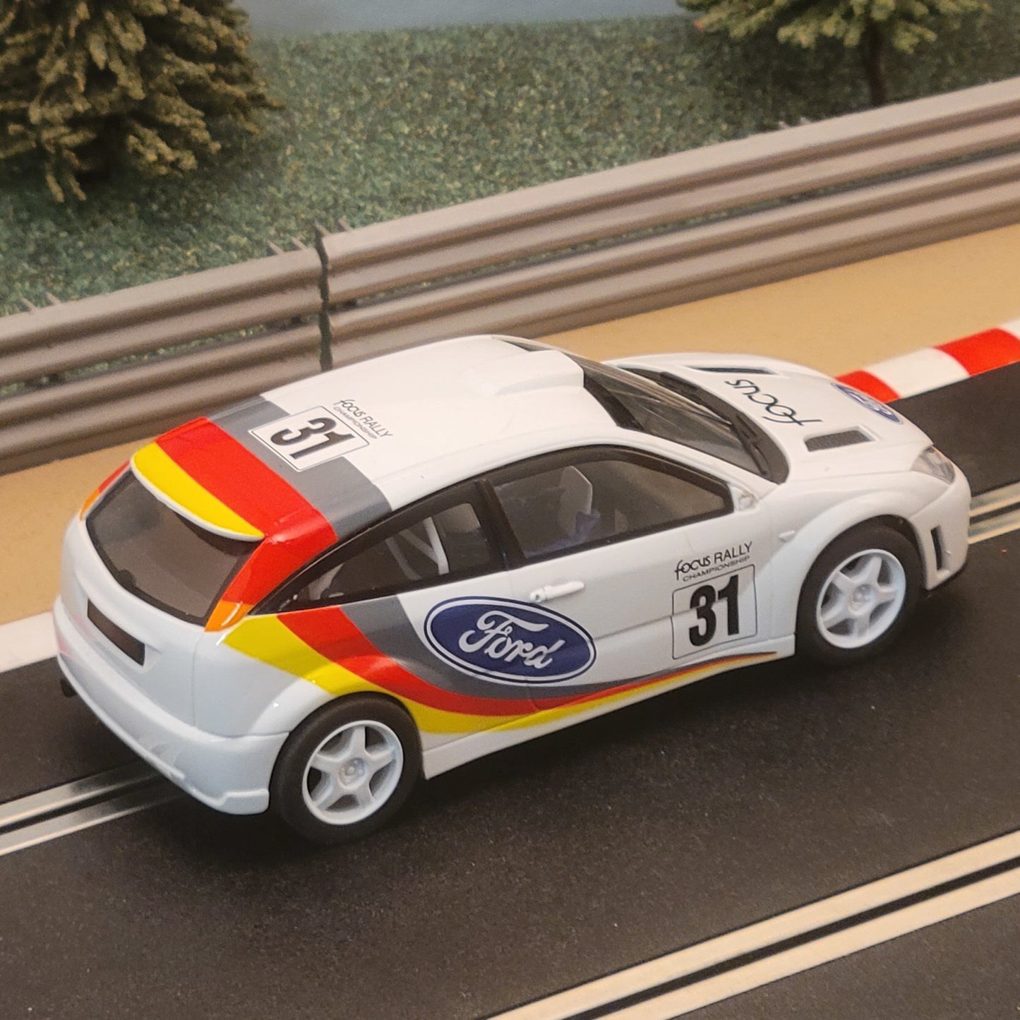 Scalextric 1:32 Car - C2427 White Ford Focus WRC #31 #J