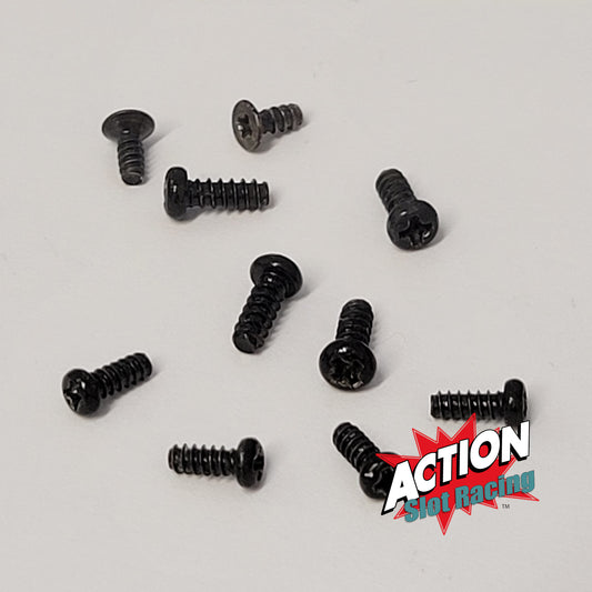 Pack Scalextric - Tornillos para carrocería de chasis de coche - 2 largos, 2 medianos y 2 avellanados