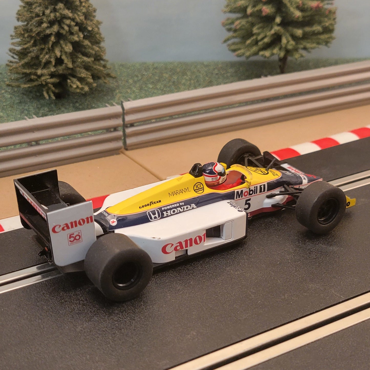 Coche Scalextric 1:32 - C426 Nigel Mansell F1 Williams Honda TurboFlash FW11 #5