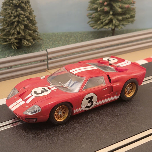 Scalextric 1:32 Car - C2509D Red Ford GT40 MkII 1966 Le Mans *LIGHTS* #3