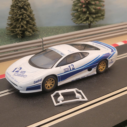 Scalextric 1:32 Car - C2013 White & Blue Jaguar XJ220C #12 #Q