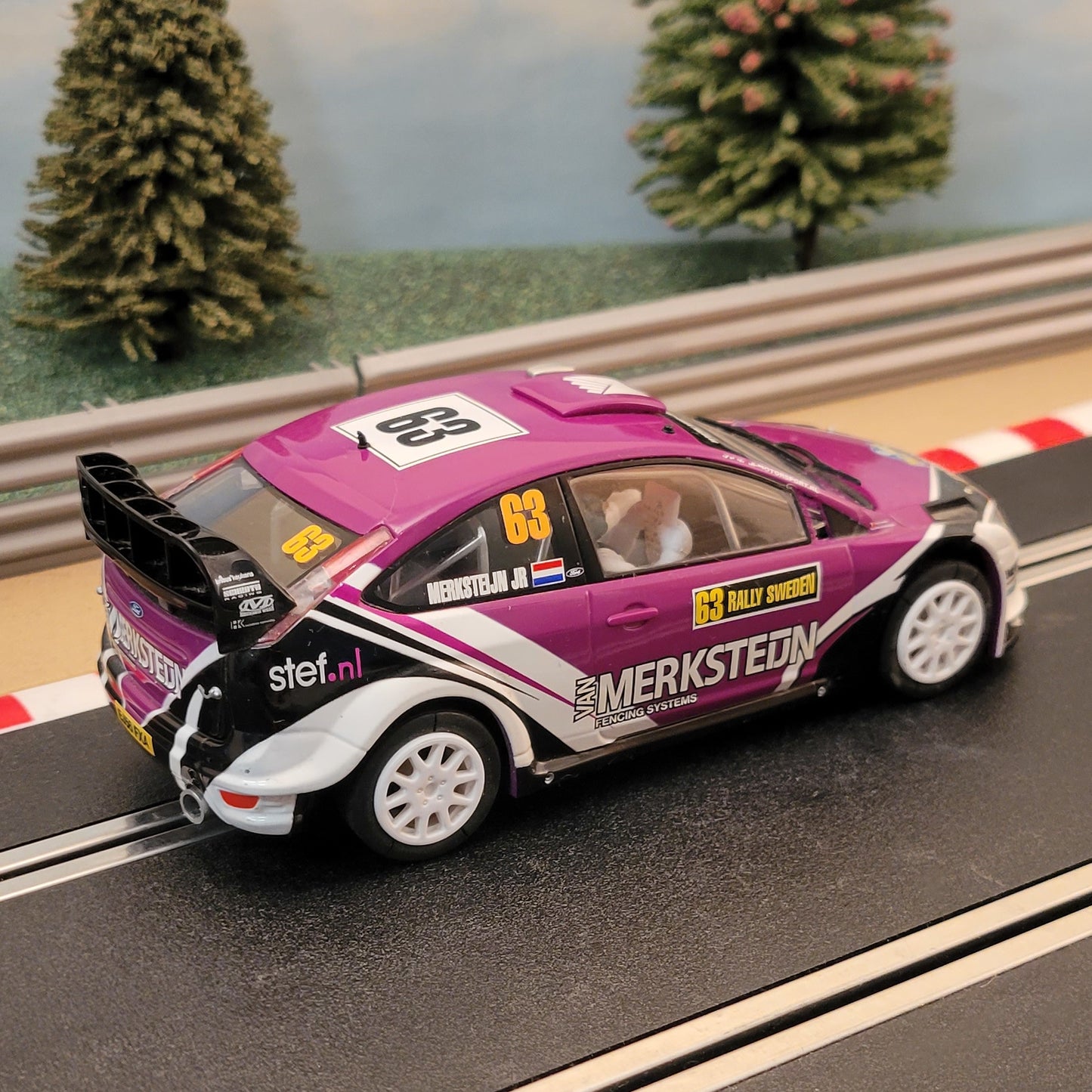 Scalextric 1:32 Car - C3203 Ford Focus 4WD WRC Merksteijn #63 *LIGHTS* #M
