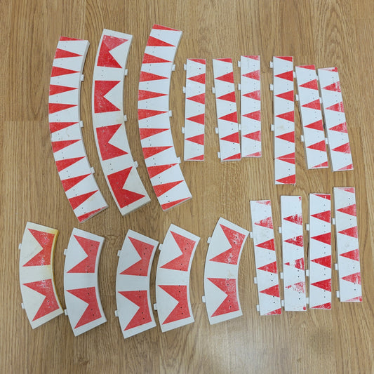 Scalextric Classic 1:32 Red & White Borders - T41 T42 Curves & Straights #Z