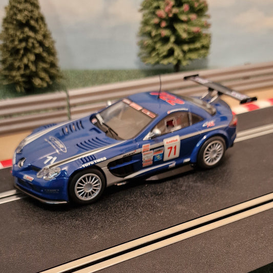 Scalextric 1:32 Car - C3191 Blue Mercedes SLR McLaren 722 GT #71 *LIGHTS*
