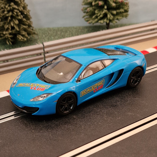 Scalextric 1:32 Car - C3327 Blue McLaren MP4-12C Club 2012 *LIGHTS* #M