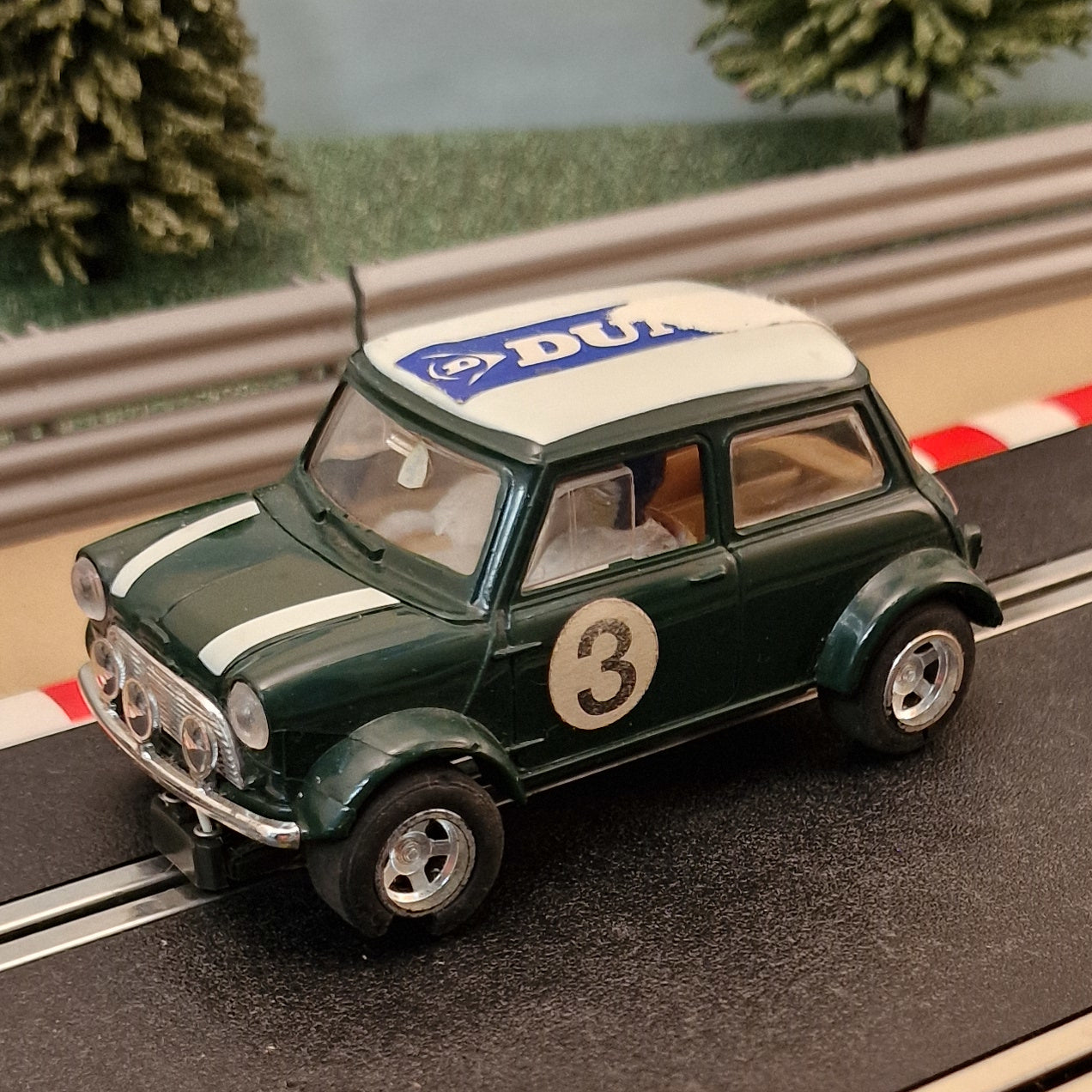 Scalextric 1:32 Car - Green Mini Cooper C7 #3 #T
