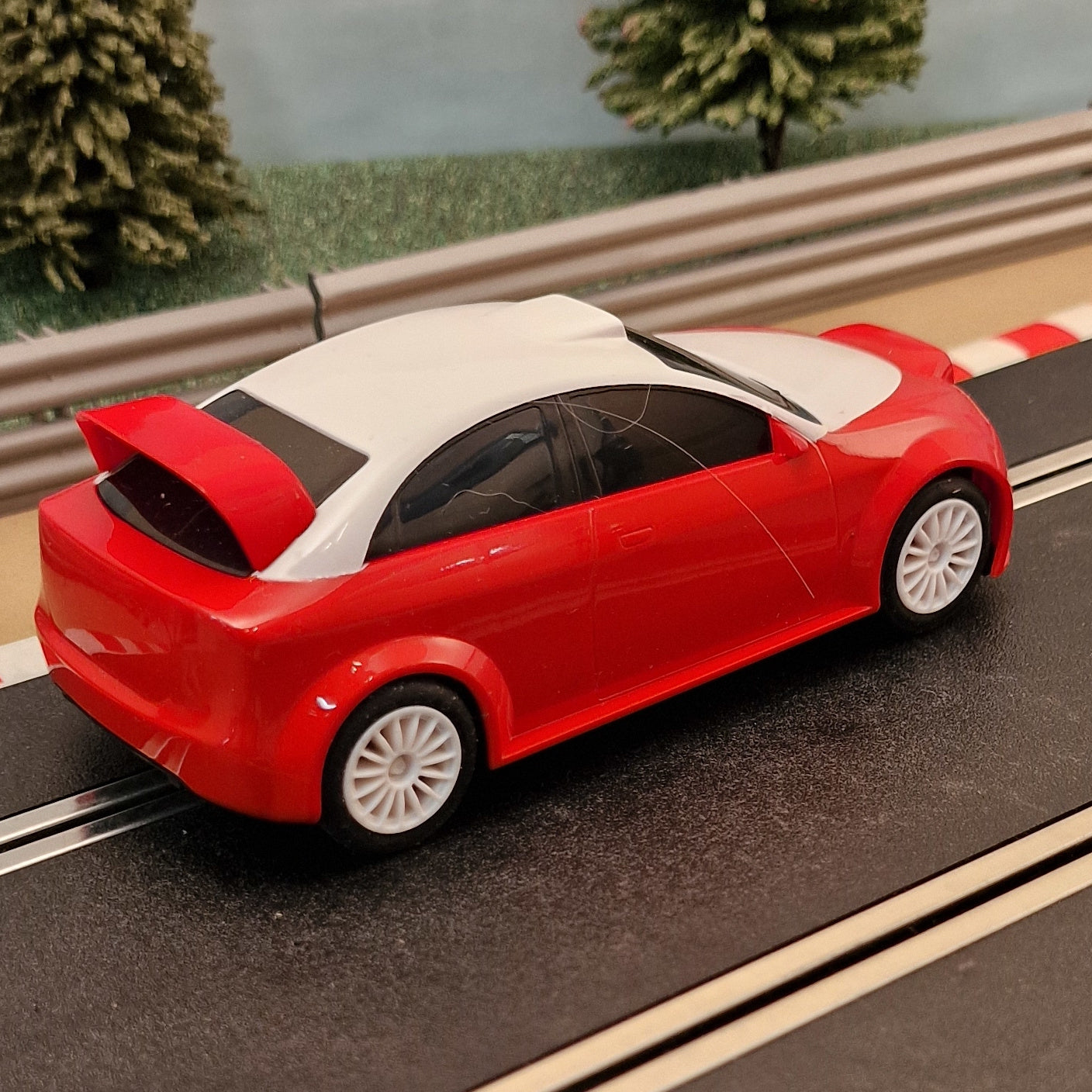 Scalextric 1:32 Start Car - Red & White Rally Car Griptrack WRC