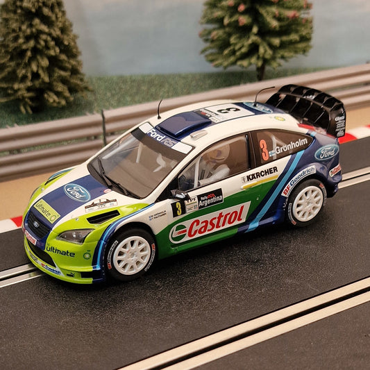 Coche Scalextric 1:32 - C2802 Ford Focus 4WD WRC 2006 #3 Gronholm *LUCES* #E