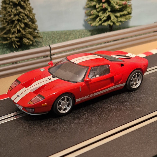 Scalextric 1:32 Car - C2661 Red Ford GT From Top Gear Set *LIGHTS* #W