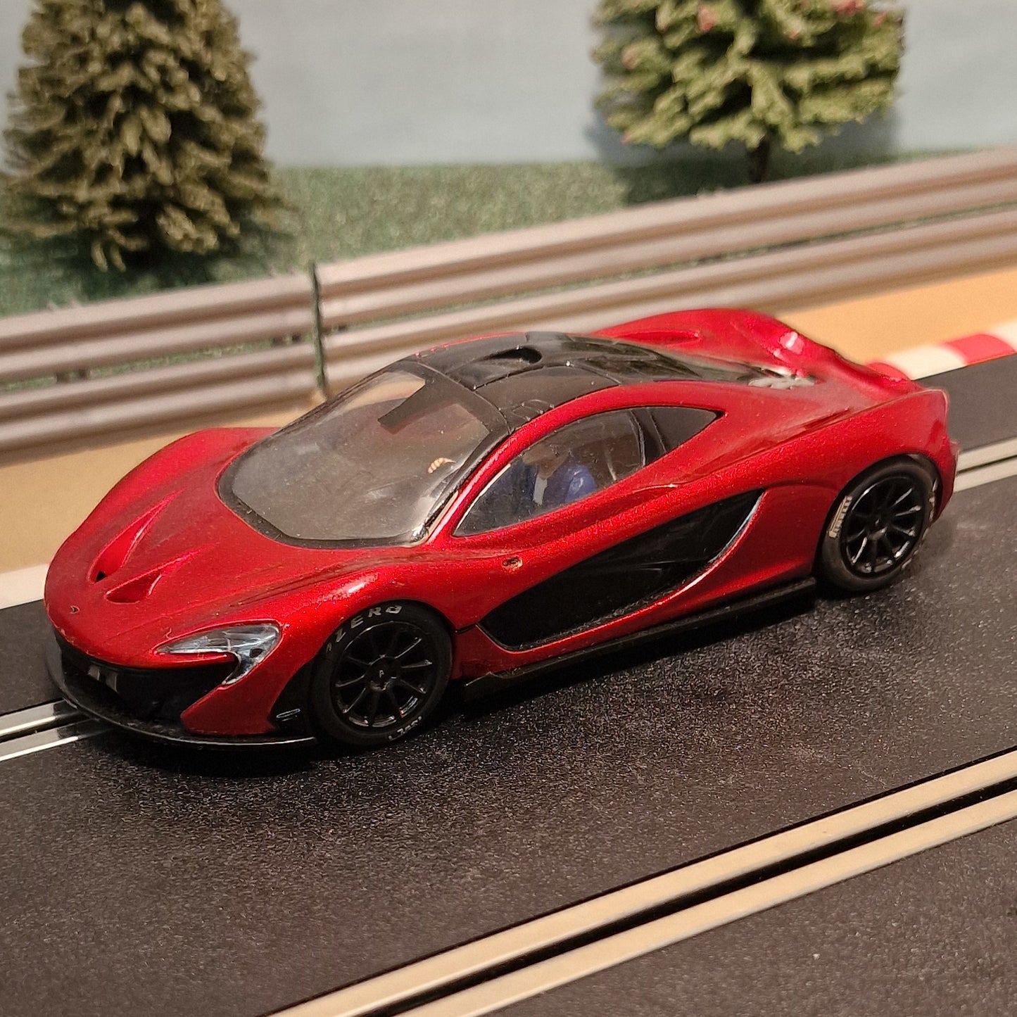 Scalextric 1:32 Car - C3643 Metallic Red McLaren P1 *LIGHTS* #Q