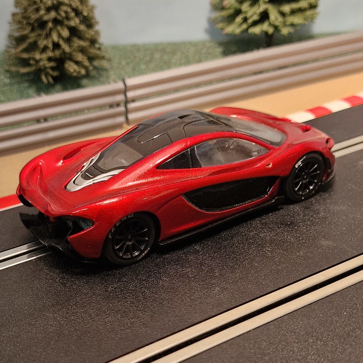 Scalextric 1:32 Car - C3643 Metallic Red McLaren P1 *LIGHTS* #Q
