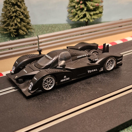 Coche Scalextric 1:32 - C2898 Negro Peugeot 908 HDi FAP 2007 Coche de pruebas *LUCES*