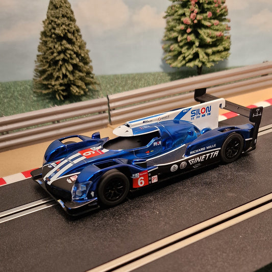 Scalextric 1:32 Car - Blue Ginetta G60 LMP1 Le Mans #6 *LIGHTS* #W