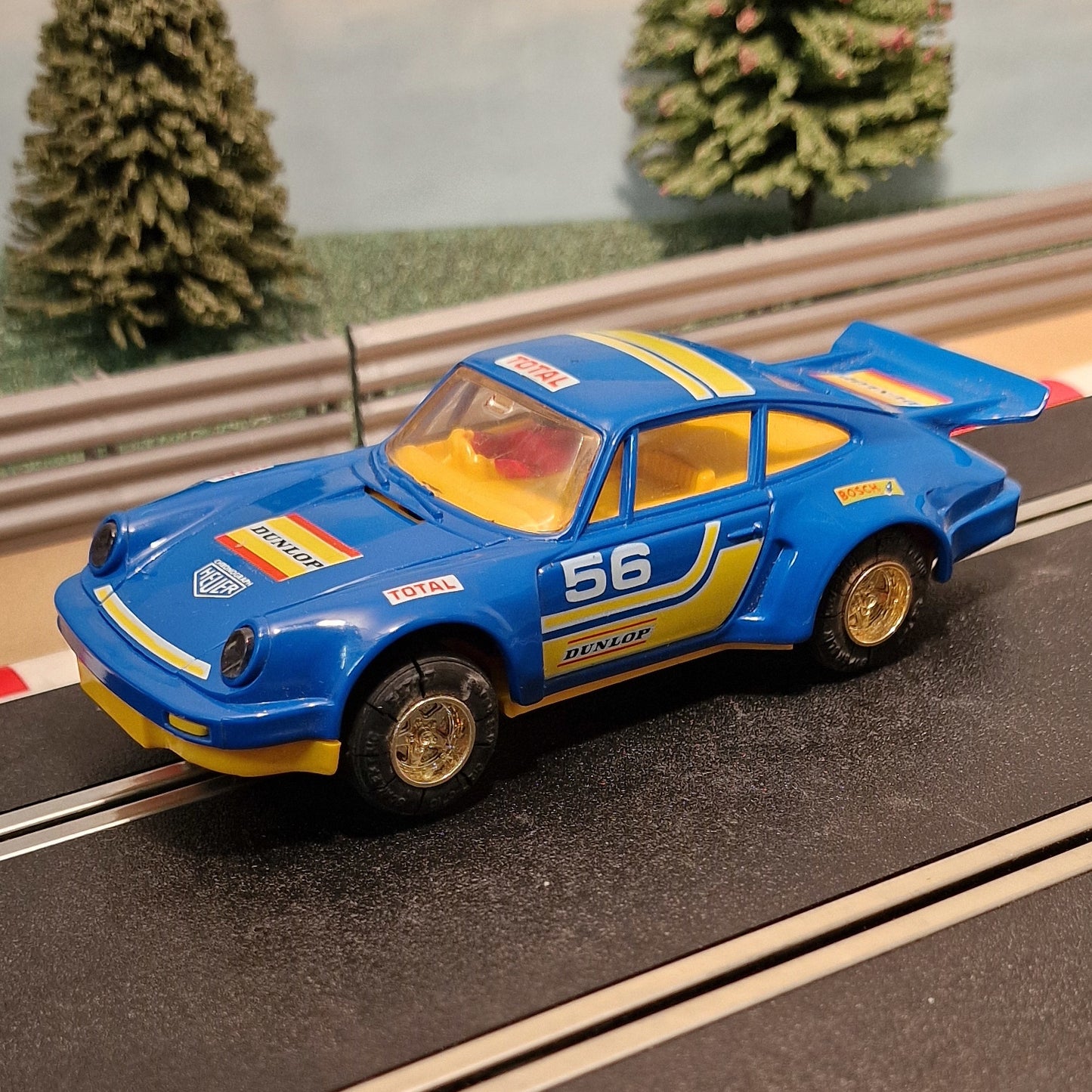 Scalextric 1:32 Car - C125 Blue Porsche Turbo 911 Dunlop #56
