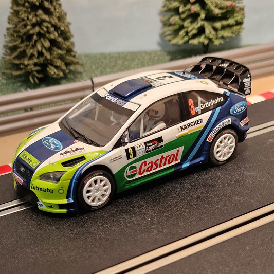 Scalextric 1:32 Car - C2802 Ford Focus 4WD WRC 2006 #3 Gronholm *LIGHTS* #MR