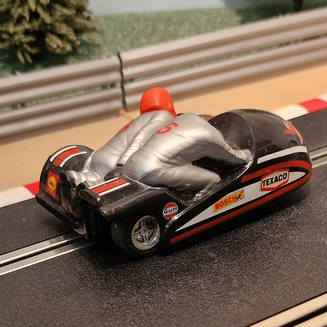 Scalextric 1:32 Motorbike & Sidecar - C281 Red & Black #5 #A