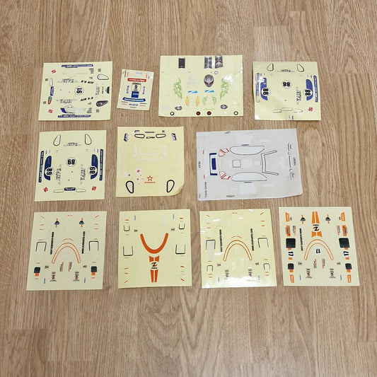 Scalextric Slot Car Decal Sticker Sheets #A