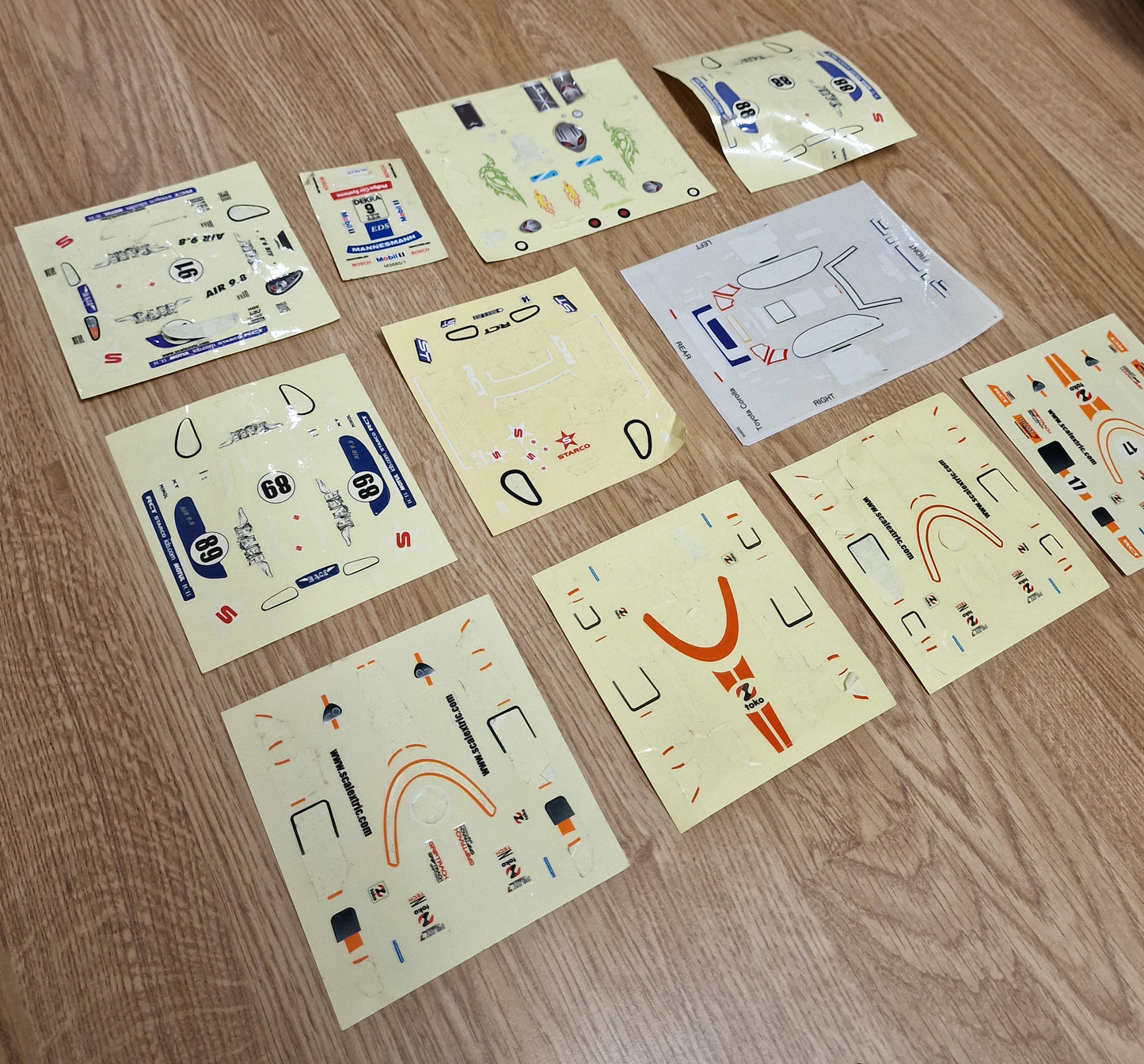 Scalextric Slot Car Decal Sticker Sheets #A