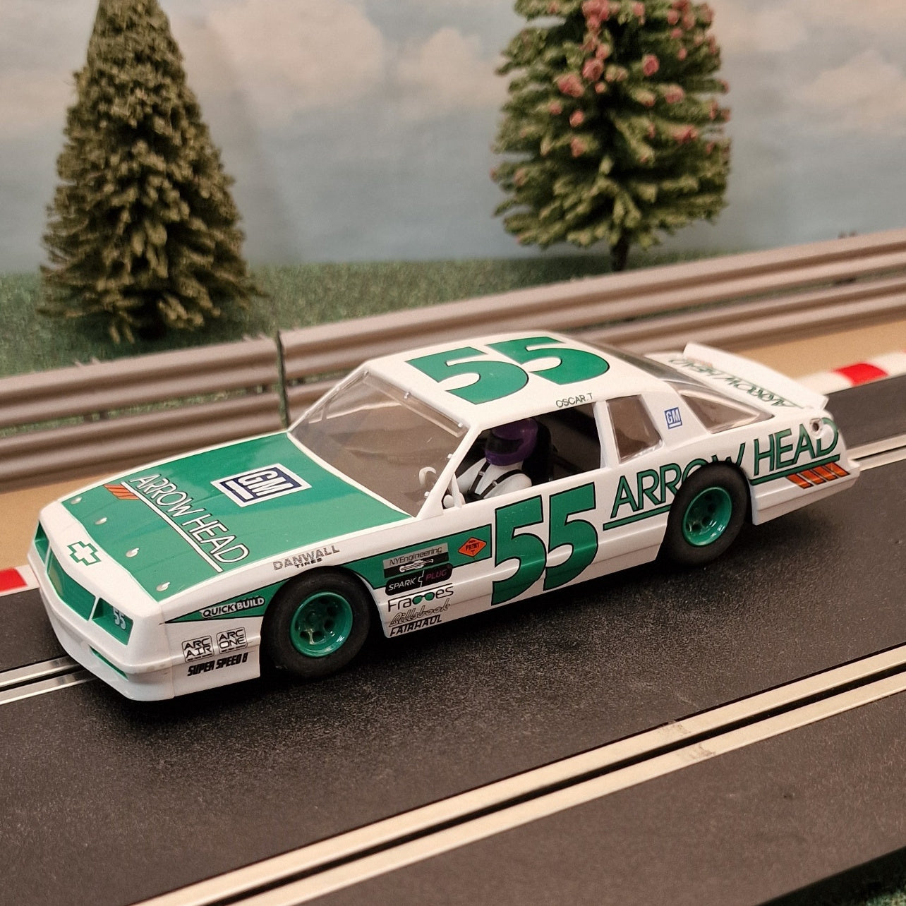 Scalextric 1:32 Car - C3947 Green & White Chevrolet Monte Carlo #55