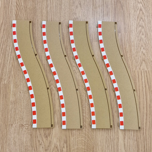 Scalextric 1:32 Track - Borders for Pit Lane 'BT' ML00152 x 4 Without Barriers