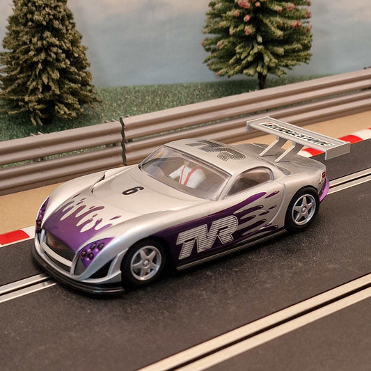 Scalextric C2357 Silver TVR Speed 12 #6 *LIGHTS* #E