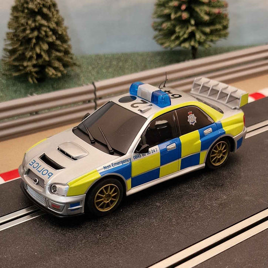 Scalextric C3068 Subaru Impreza Police Car *LIGHTS & SIREN*