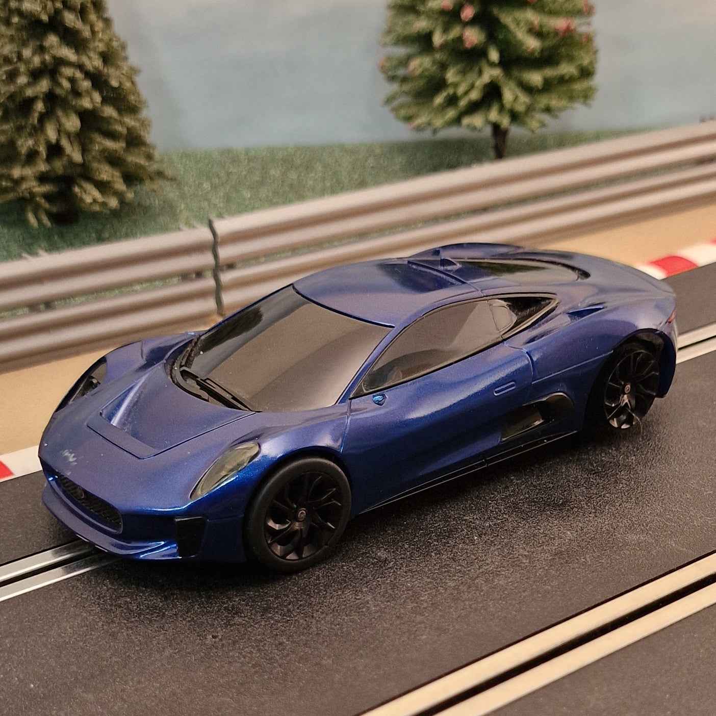 Scalextric ex C1538 Jaguar C-X75 Blue #Q