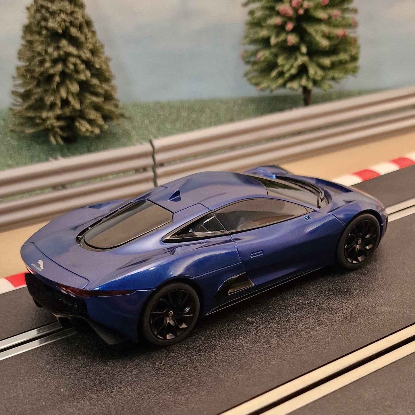 Scalextric ex C1538 Jaguar C-X75 Blue #Q
