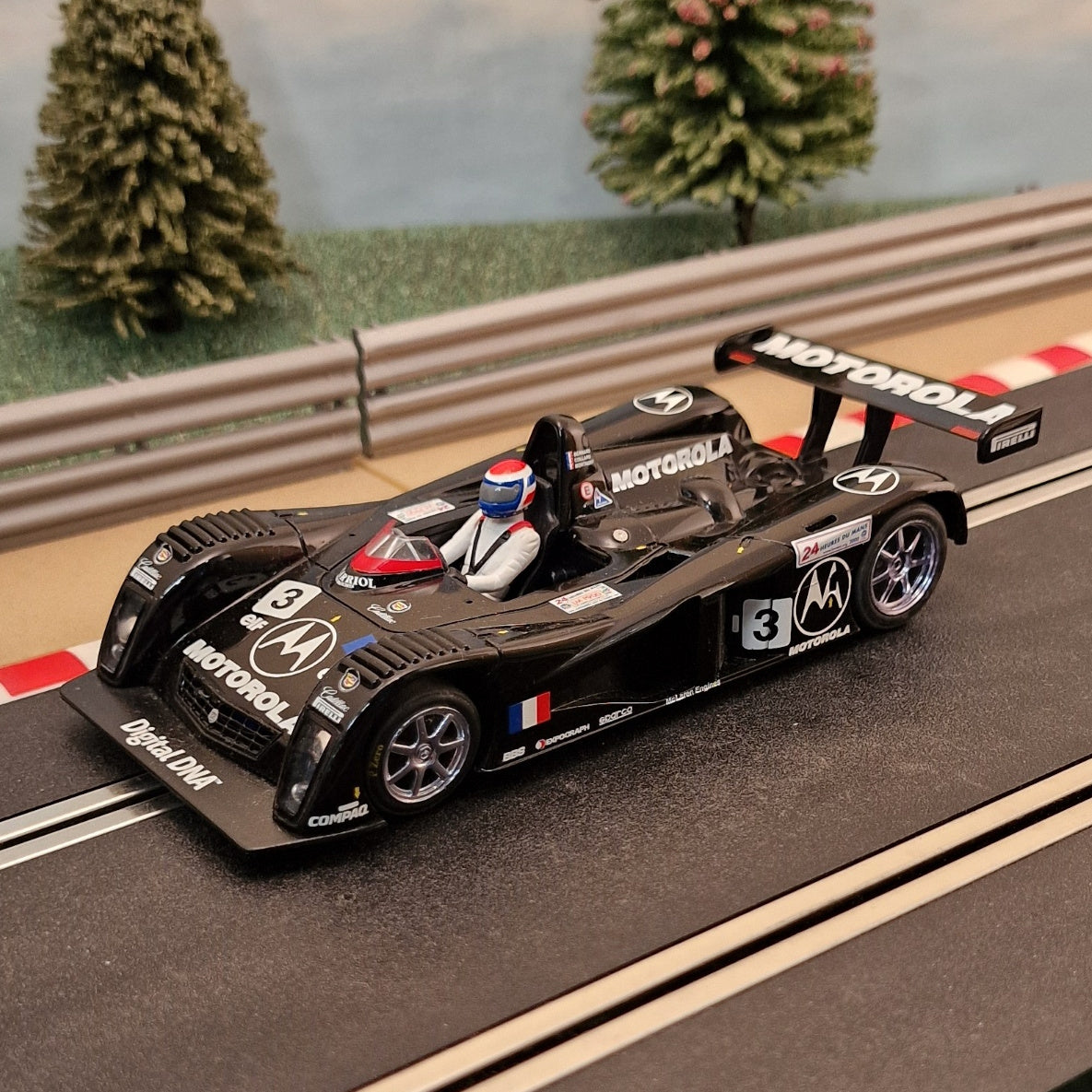 Scalextric C2259 Cadillac LMP Dams #3 - Black *LIGHTS* #MV