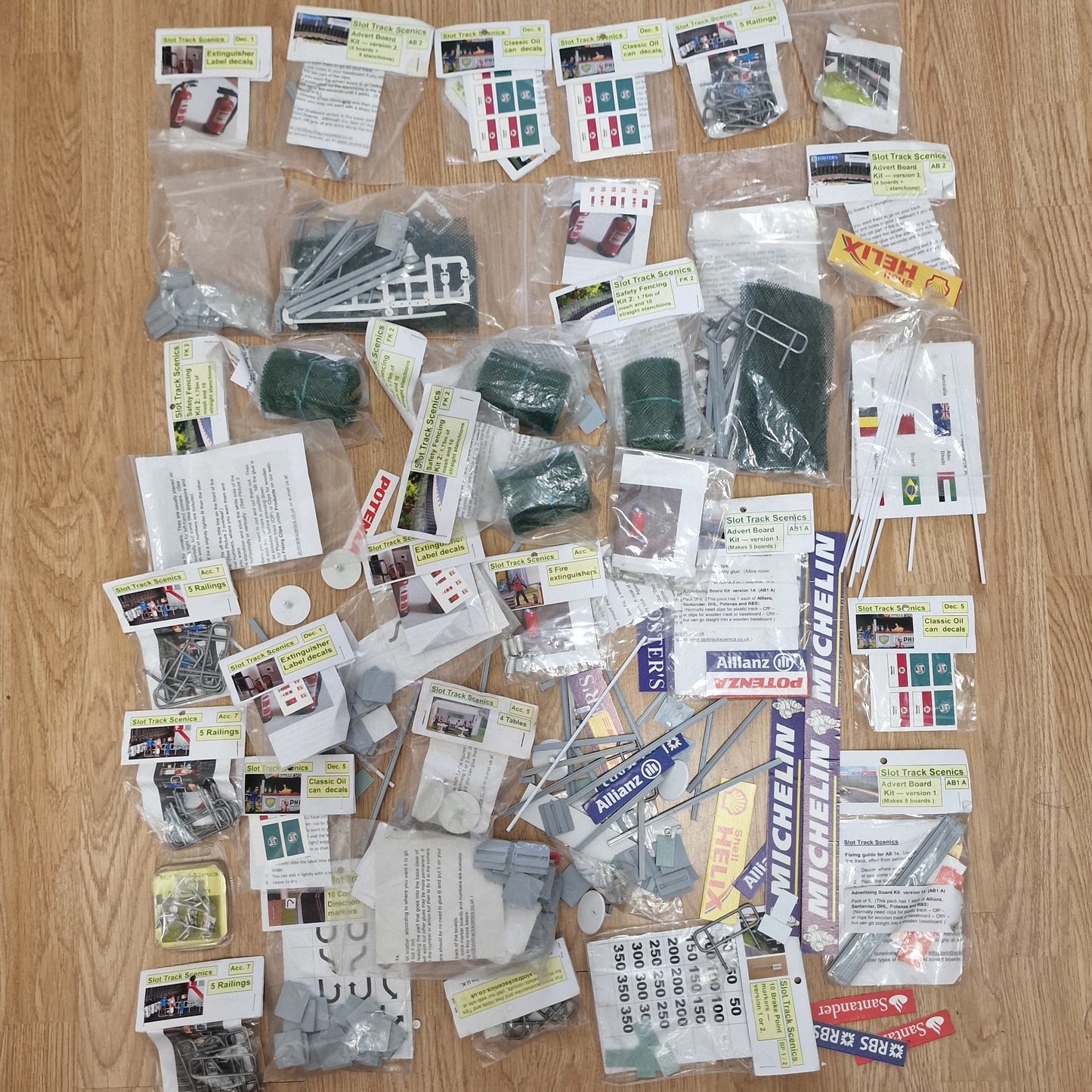 Slot Track Scenics - Advert board Railings Fencing Decals Furniture Scalextric
