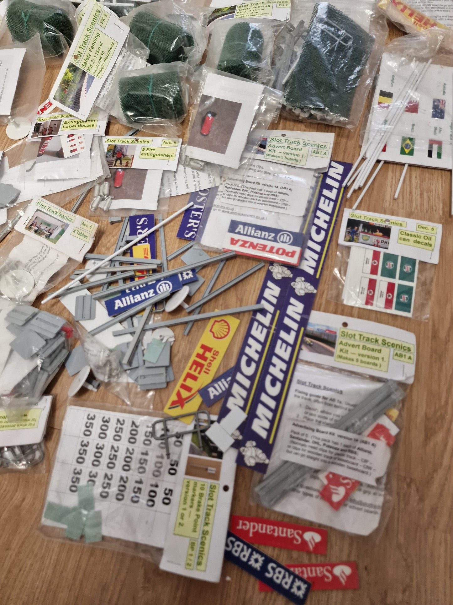 Slot Track Scenics - Advert board Railings Fencing Decals Furniture Scalextric