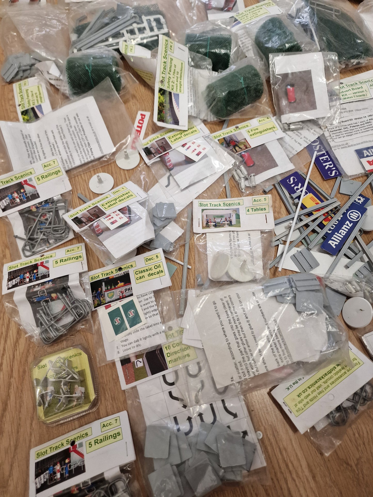 Slot Track Scenics - Advert board Railings Fencing Decals Furniture Scalextric