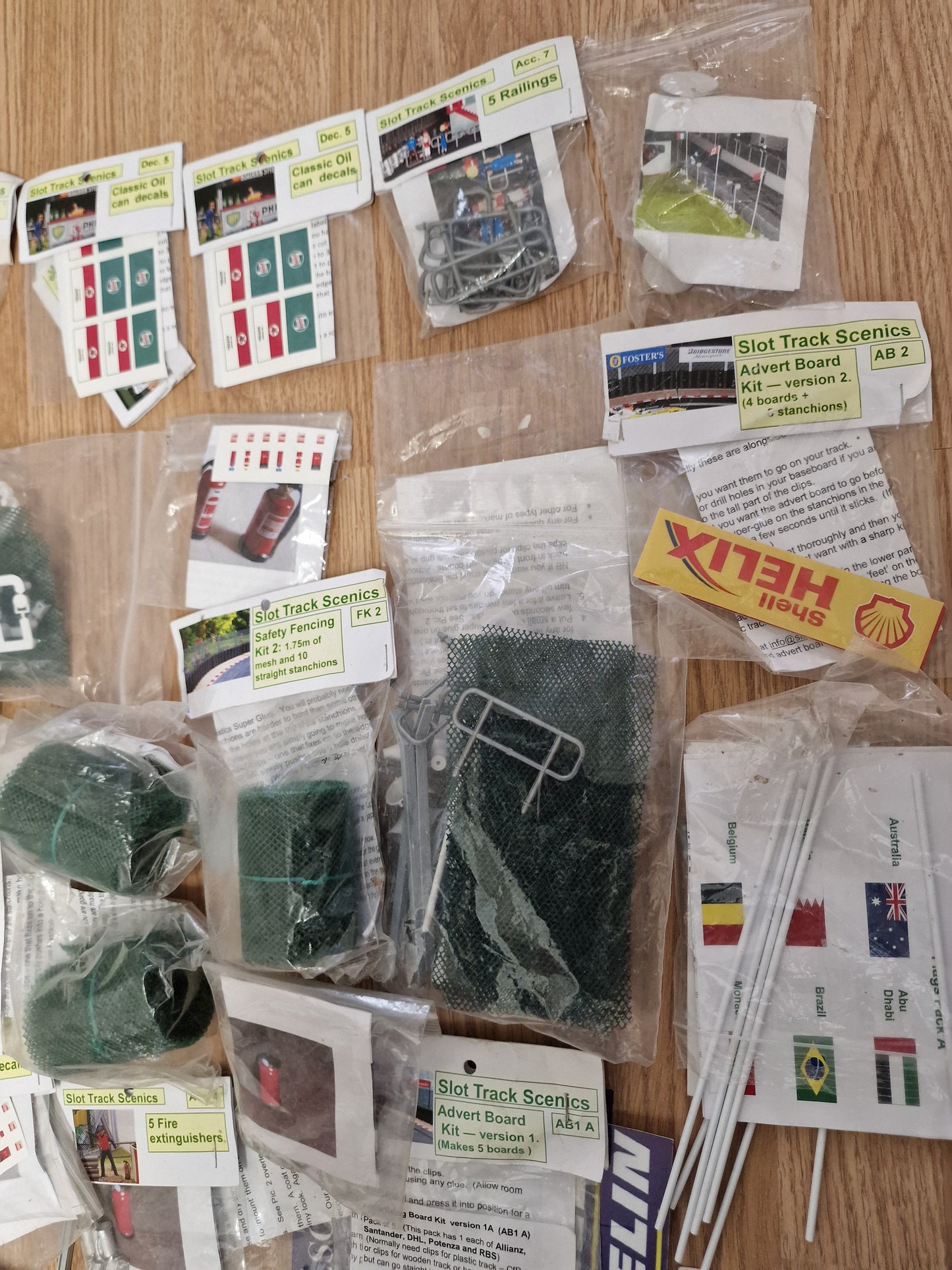 Slot Track Scenics - Advert board Railings Fencing Decals Furniture Scalextric