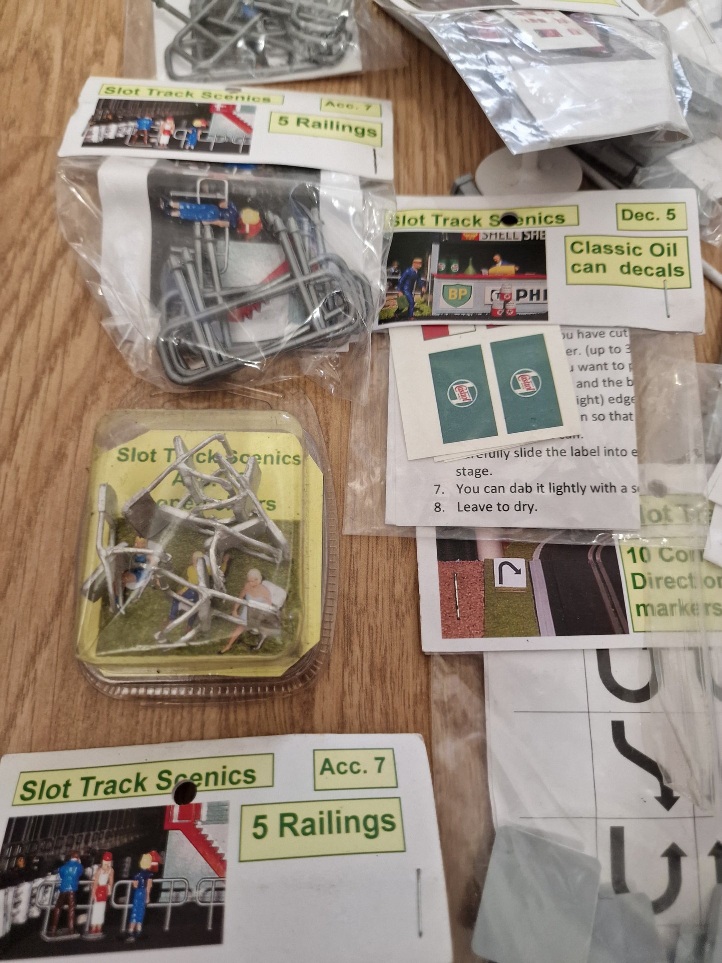 Slot Track Scenics - Advert board Railings Fencing Decals Furniture Scalextric