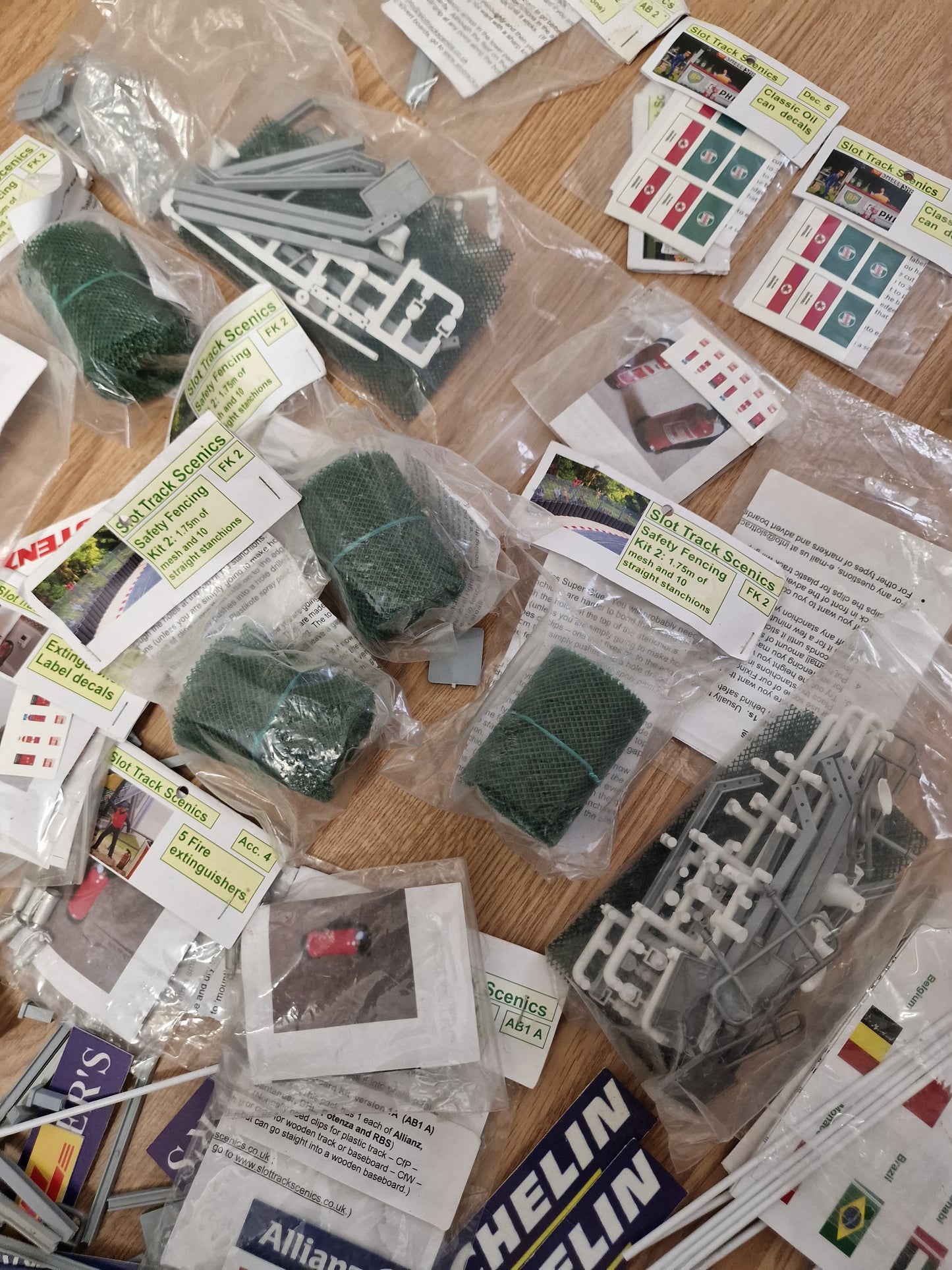 Slot Track Scenics - Advert board Railings Fencing Decals Furniture Scalextric