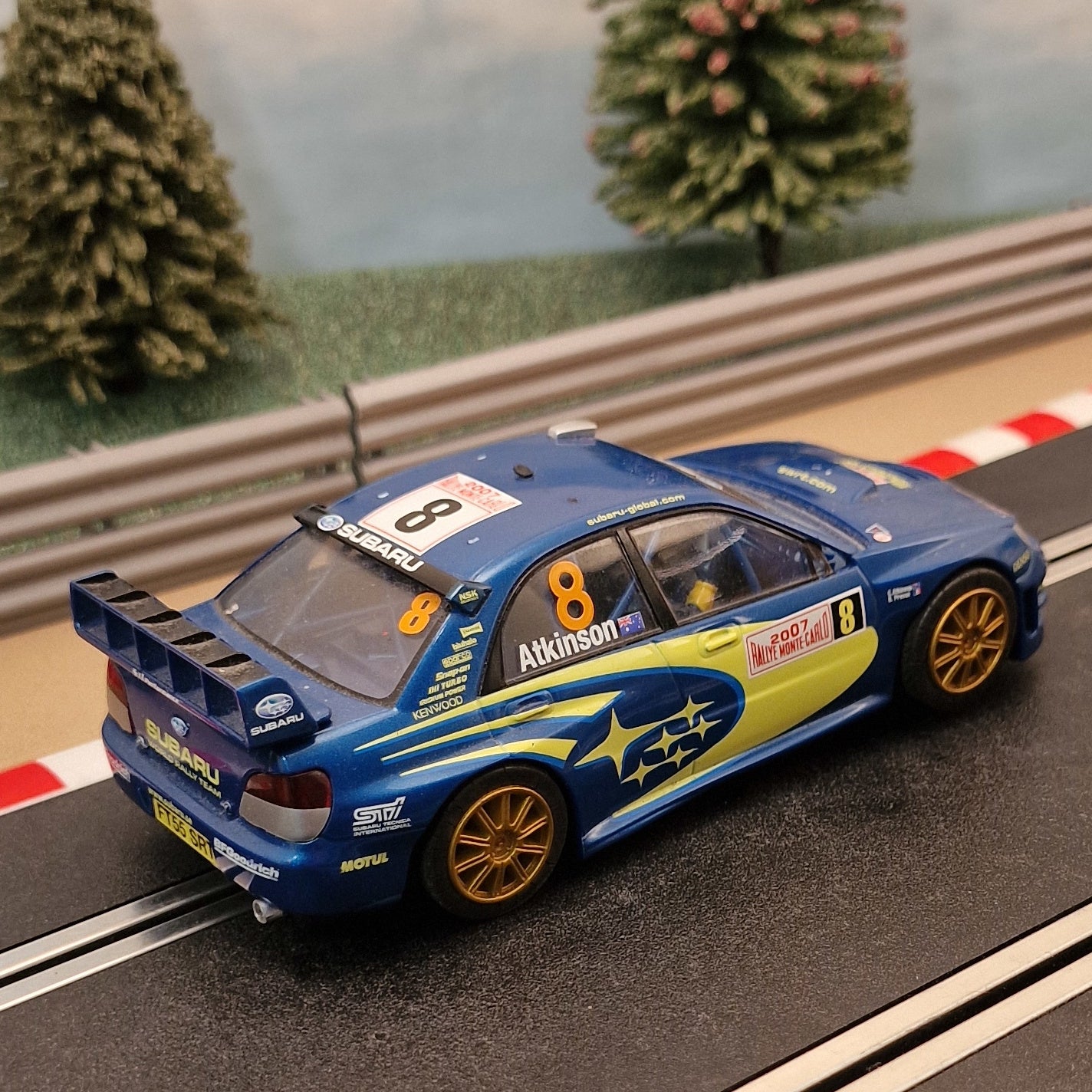 Scalextric C2884 Subaru Impreza WRC 2007 Atkinson 4WD #8 *LIGHTS* #MW